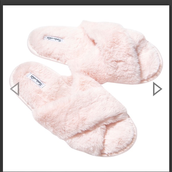 NEW Splendid pink faux fur slippers - Picture 2 of 4
